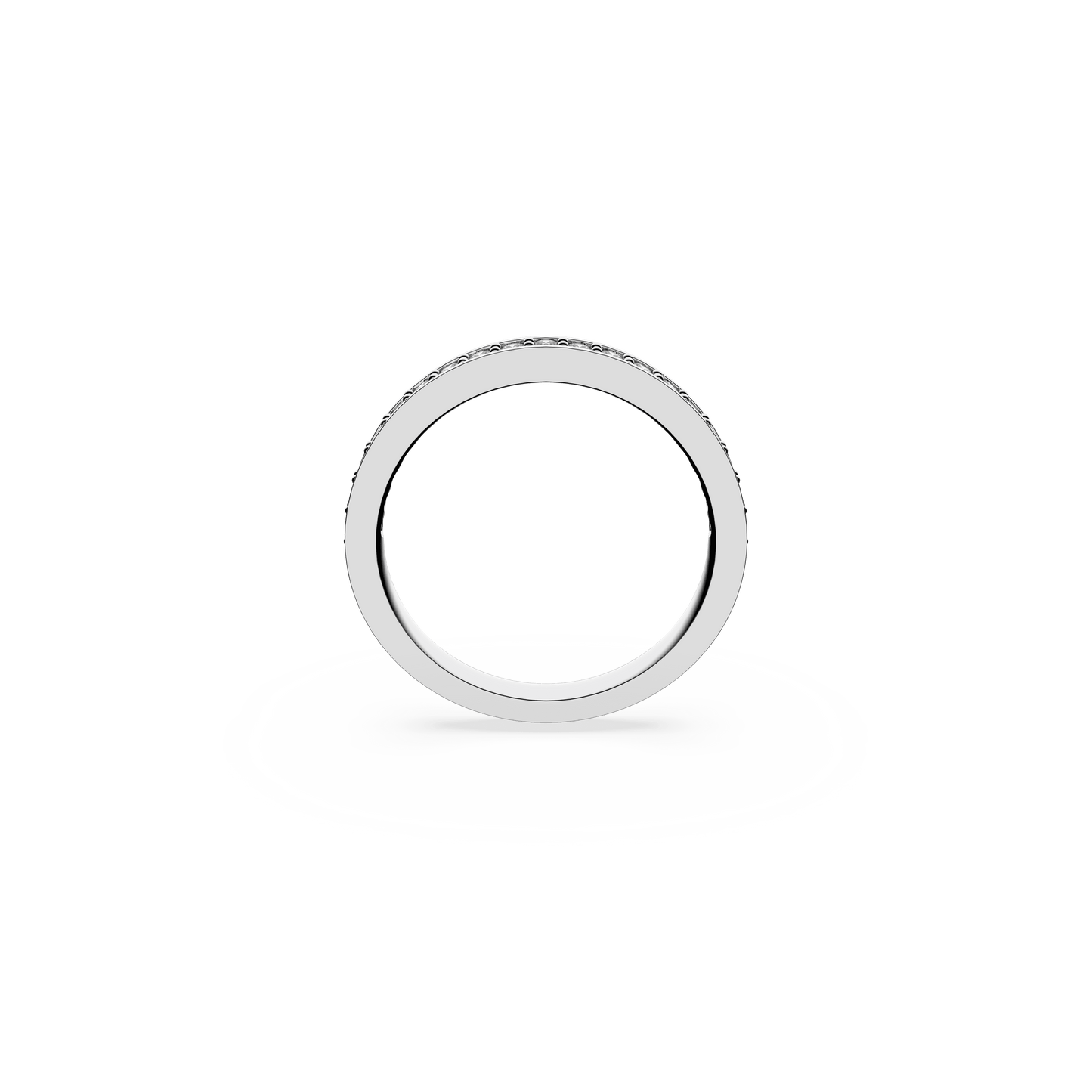 Matrix ring, White, Rhodium plated 1121065