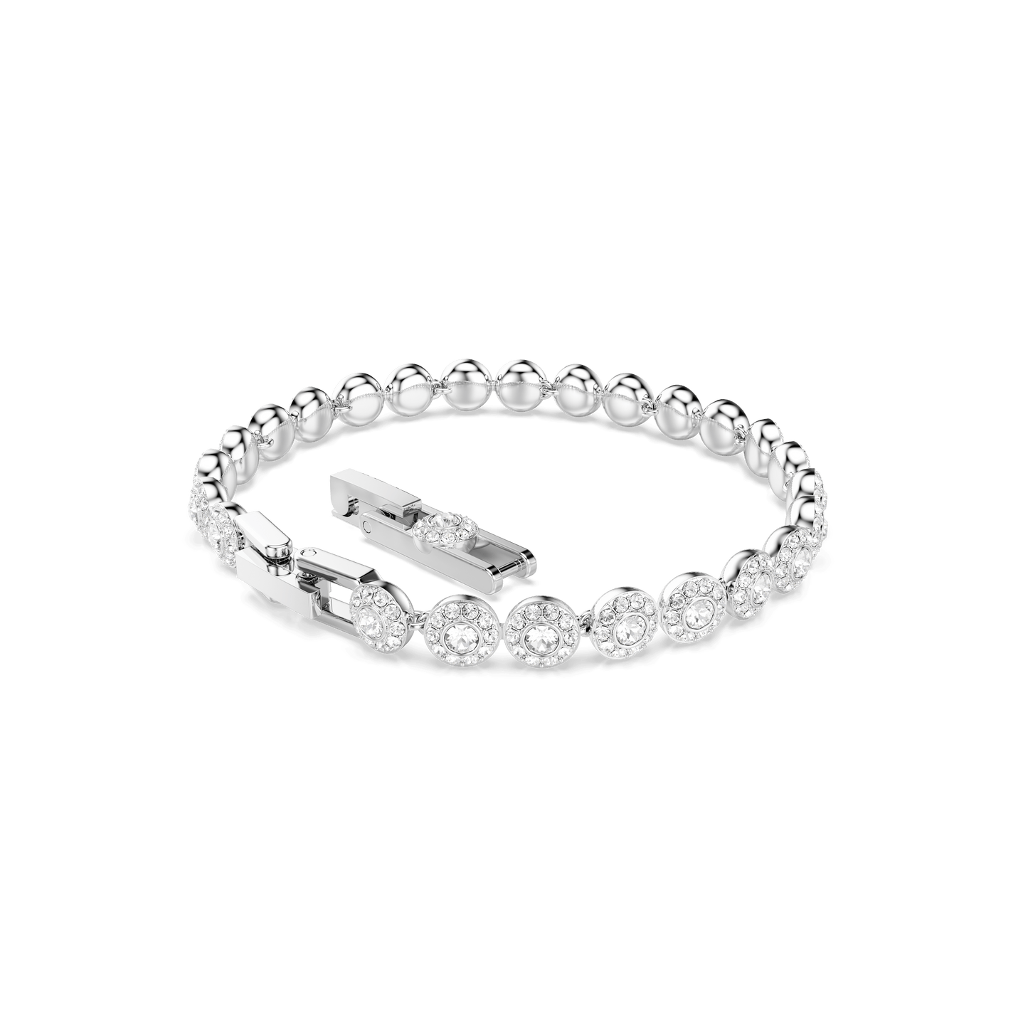 Una Angelic bracelet, Round cut, White, Rhodium plated 5071173