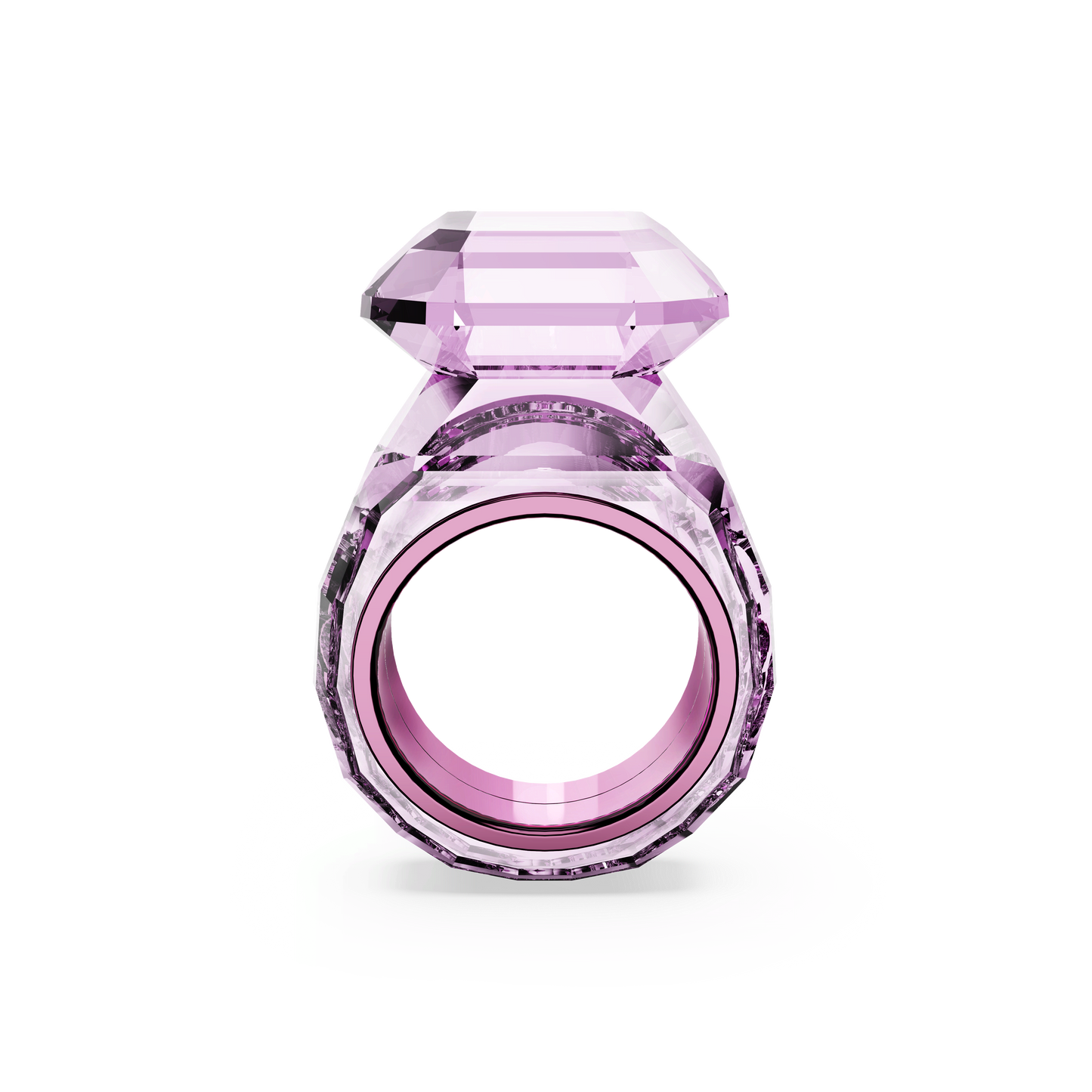 Lucent cocktail ring, Octagon cut, Pink 5607361