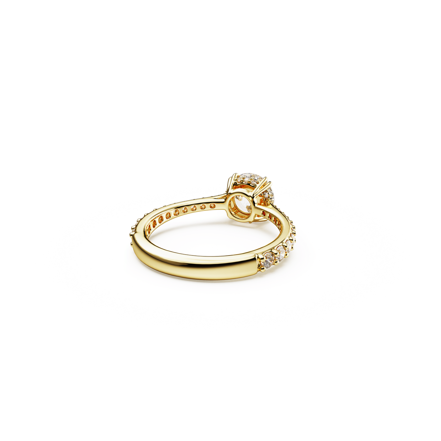 Stilla cocktail ring, Round cut, Pavé, White, Gold-tone plated 5642619