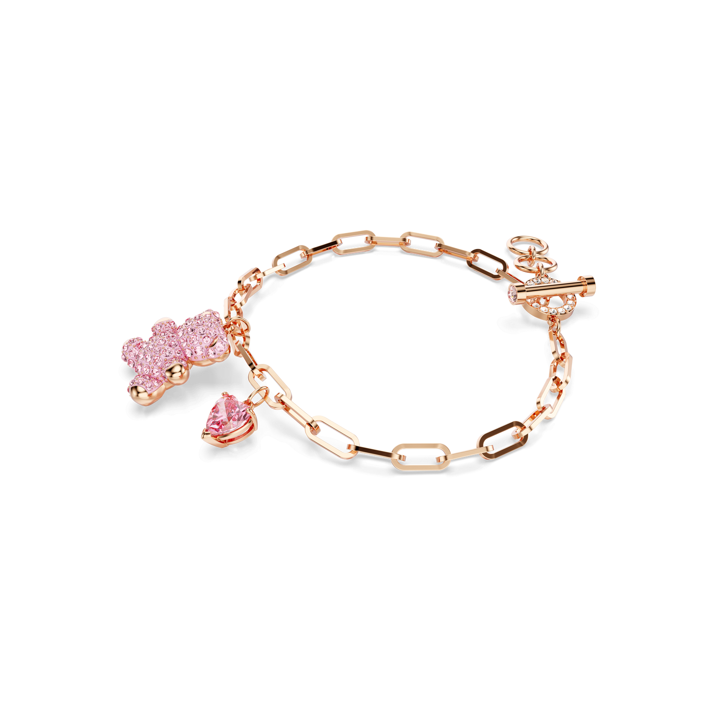 Teddy bracelet, Bear, Pink, Rose gold-tone plated 5642978
