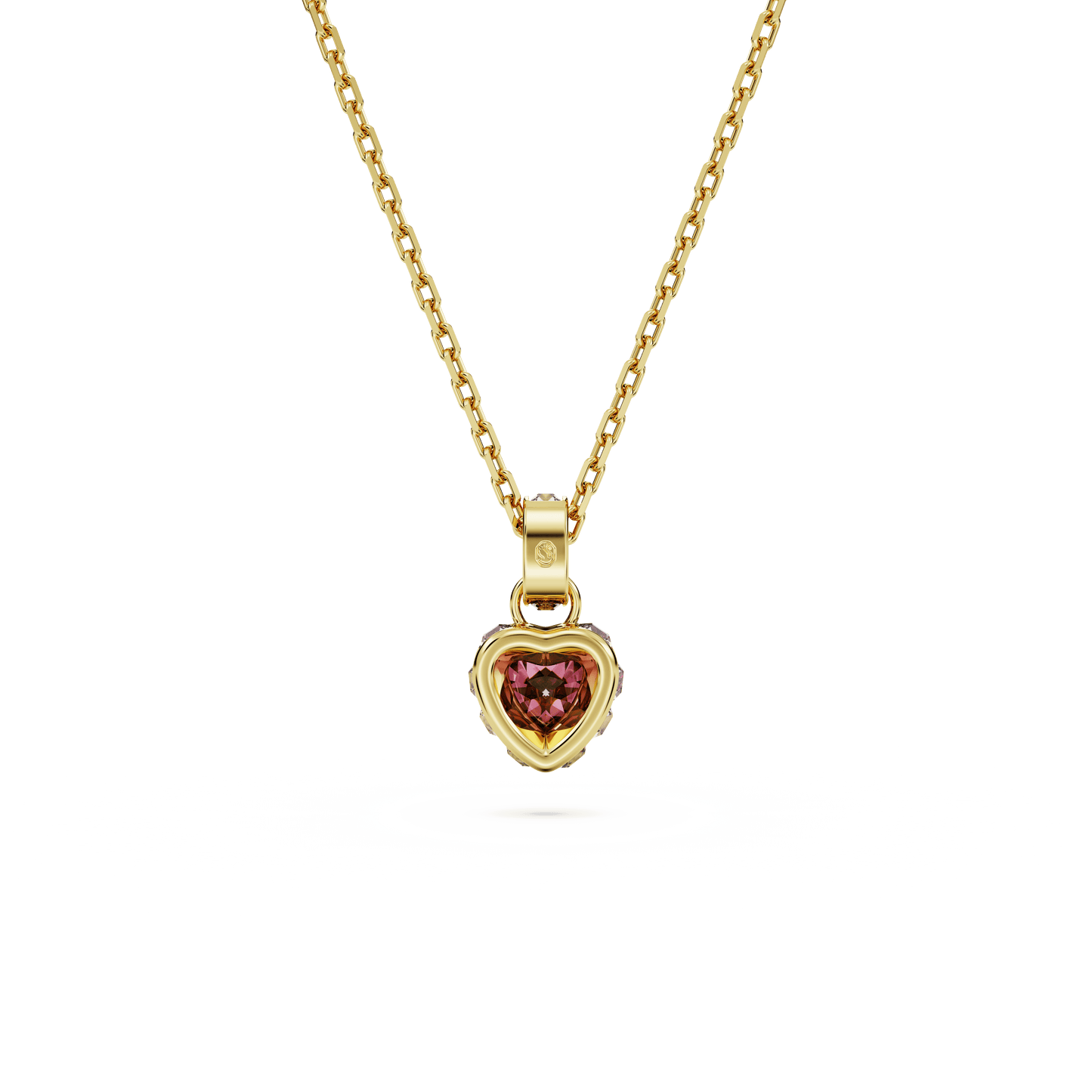 Chroma pendant, Heart, Red, Gold-tone plated 5648750