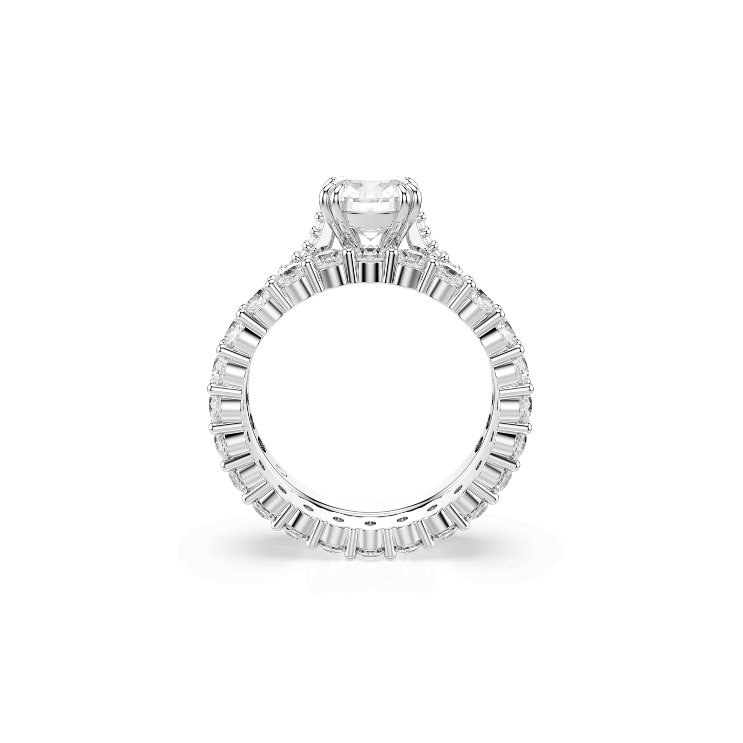 Stilla ring, Set (2), Round cut, White, Rhodium plated 5649214