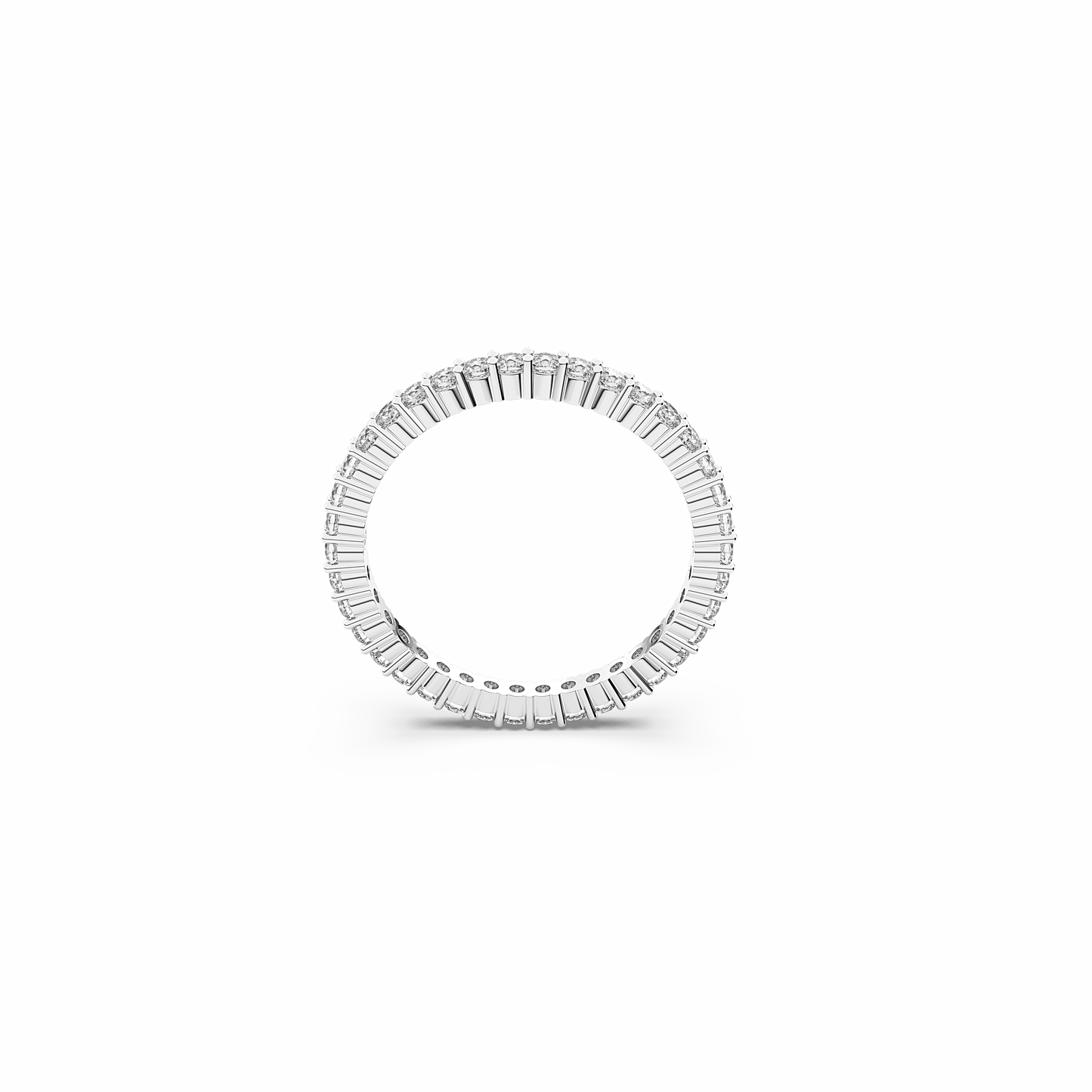 Matrix Vittore ring, Round cut, White, Silver-tone finish 5655705