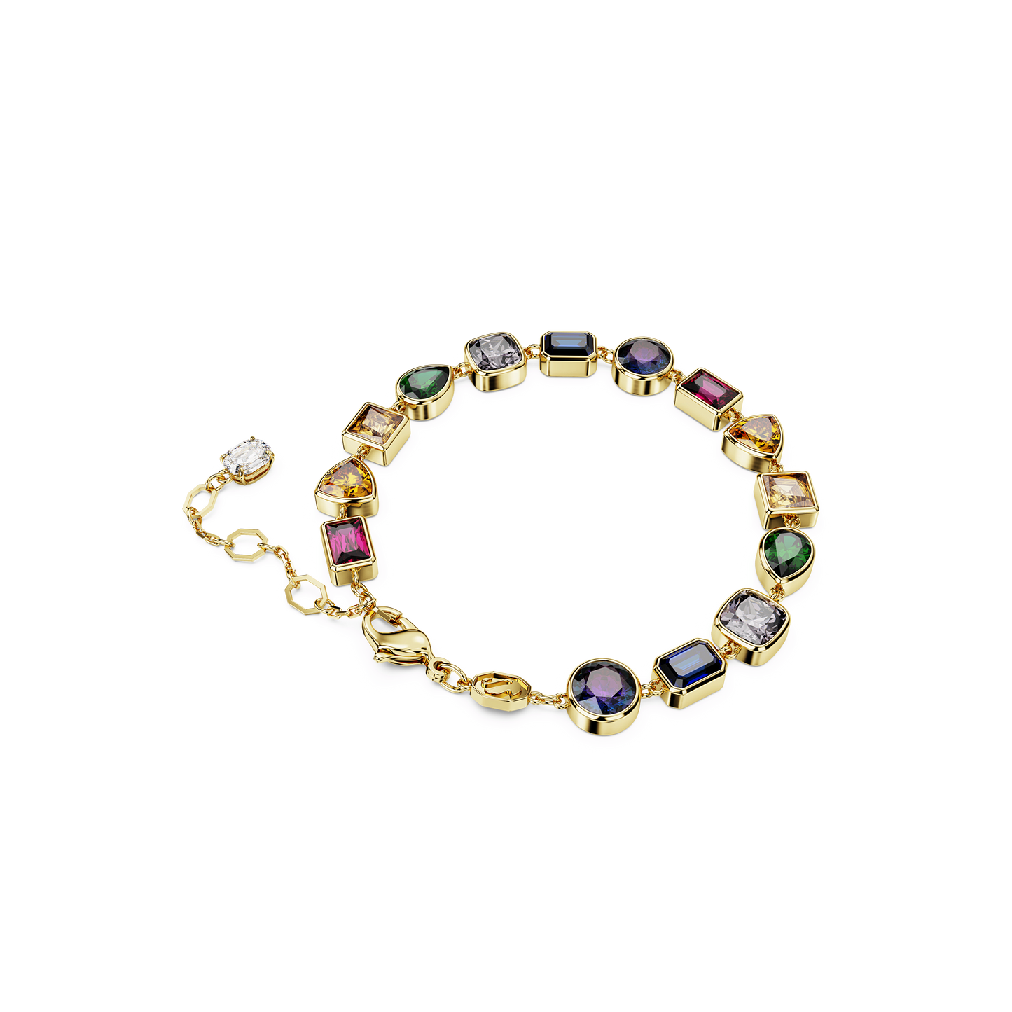Imber bracelet, Mixed cuts, Multicolored, Gold-tone plated 5662925