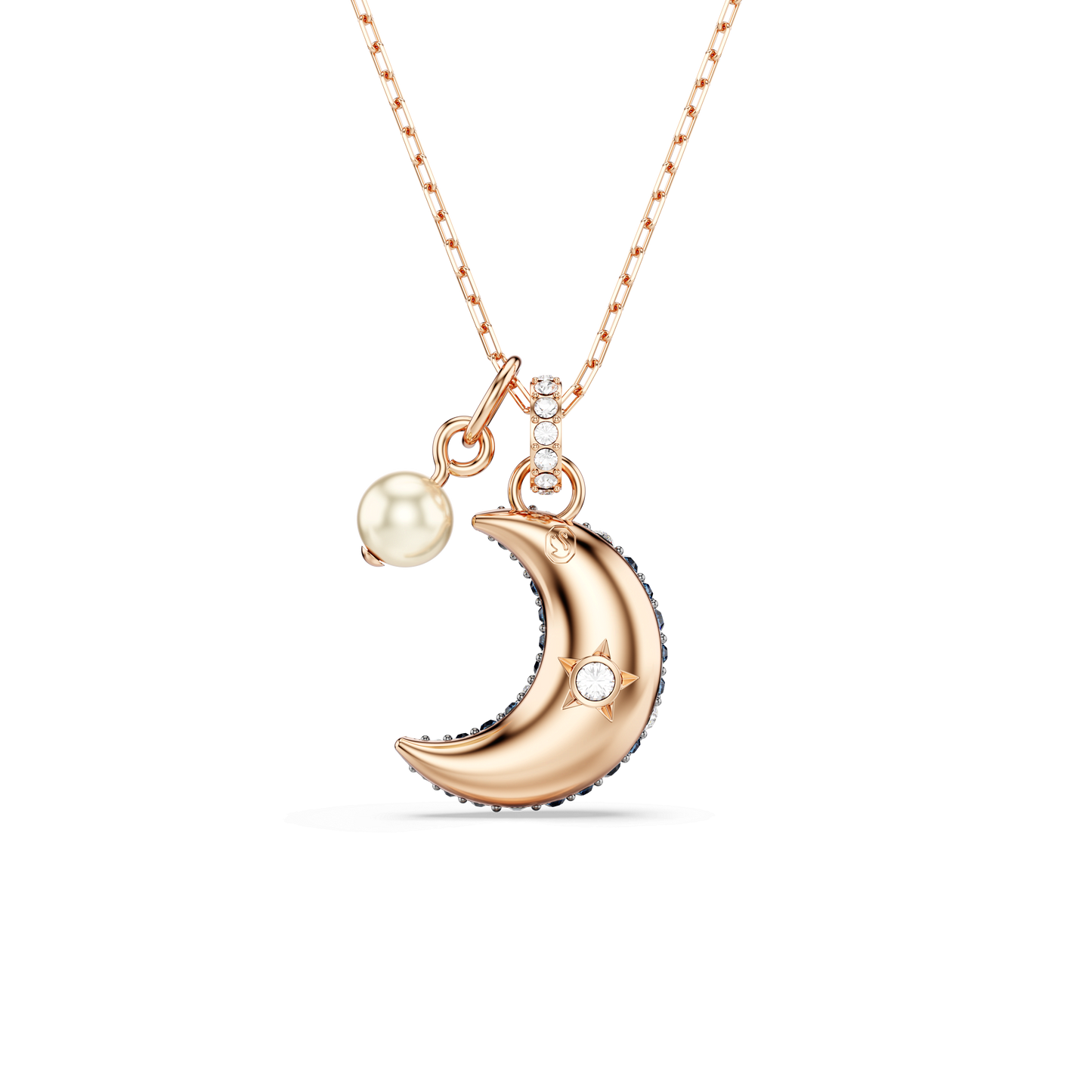 Sublima pendant, Crystal pearl, Moon, Multicolored, Rose gold-tone plated 5671585