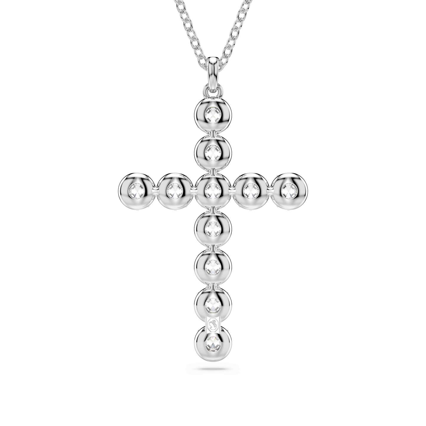 Insigne pendant, Mixed cuts, Cross, White, Rhodium plated 5675573