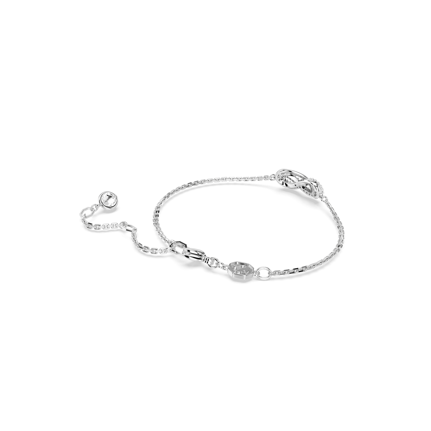 Hyperbola bracelet, Infinity, White, Rhodium plated 5679664