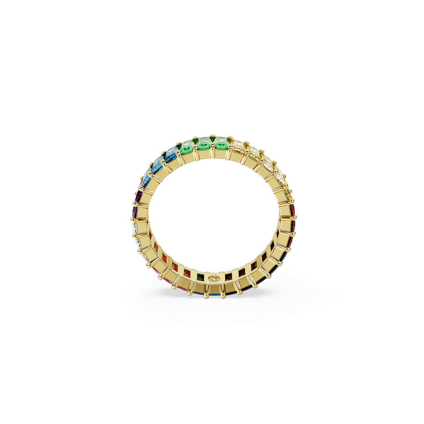 Matrix ring, Baguette cut, Multicolored, Gold-tone plated 5686635