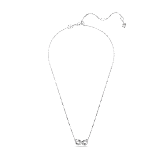 Hyperbola pendant, Pavé, Infinity, White, Rhodium plated 5687265