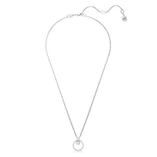 Constella pendant, Pavé, Round cut, White, Rhodium plated 5692261