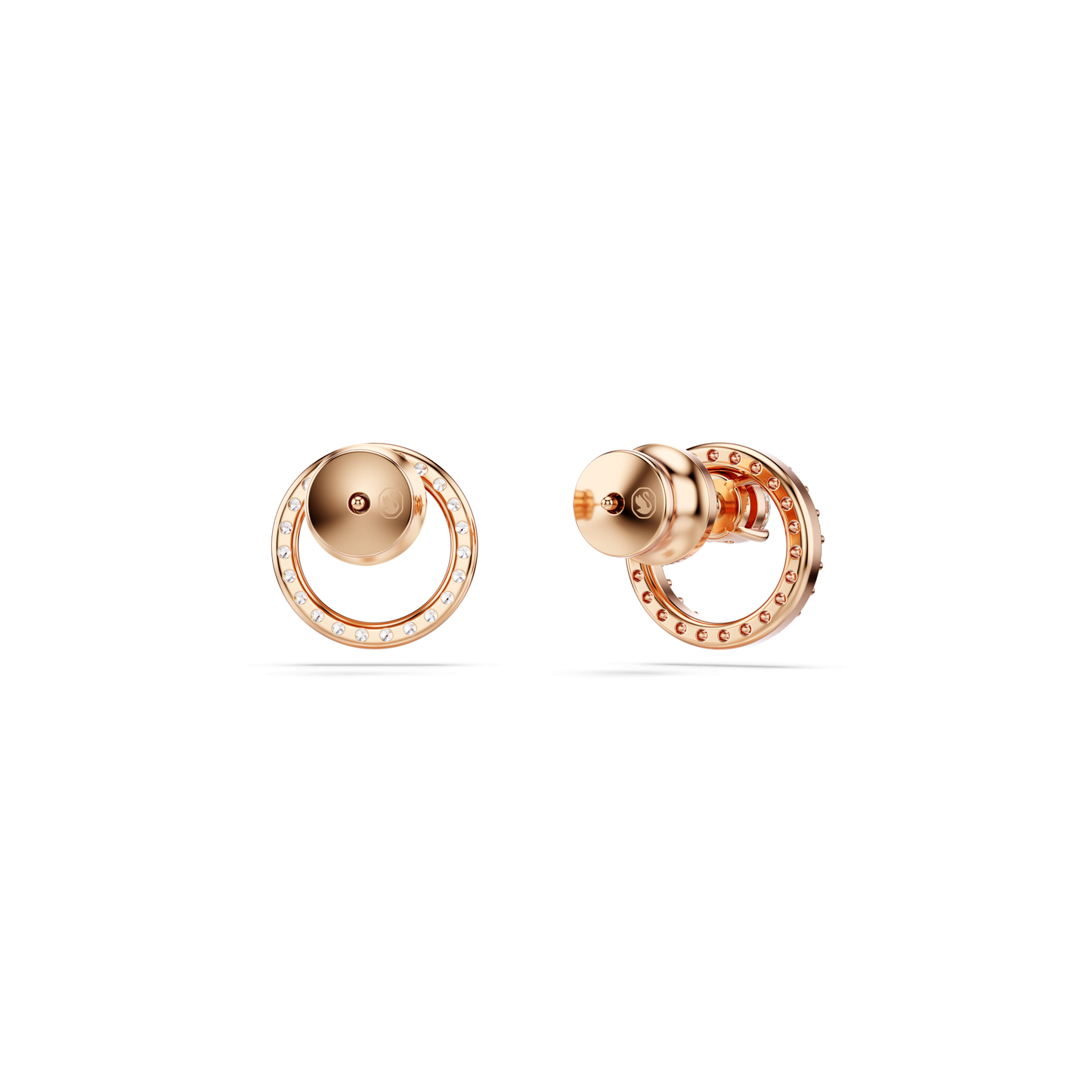 Constella stud earrings, Round cut, White, Rose gold-tone plated 5692263