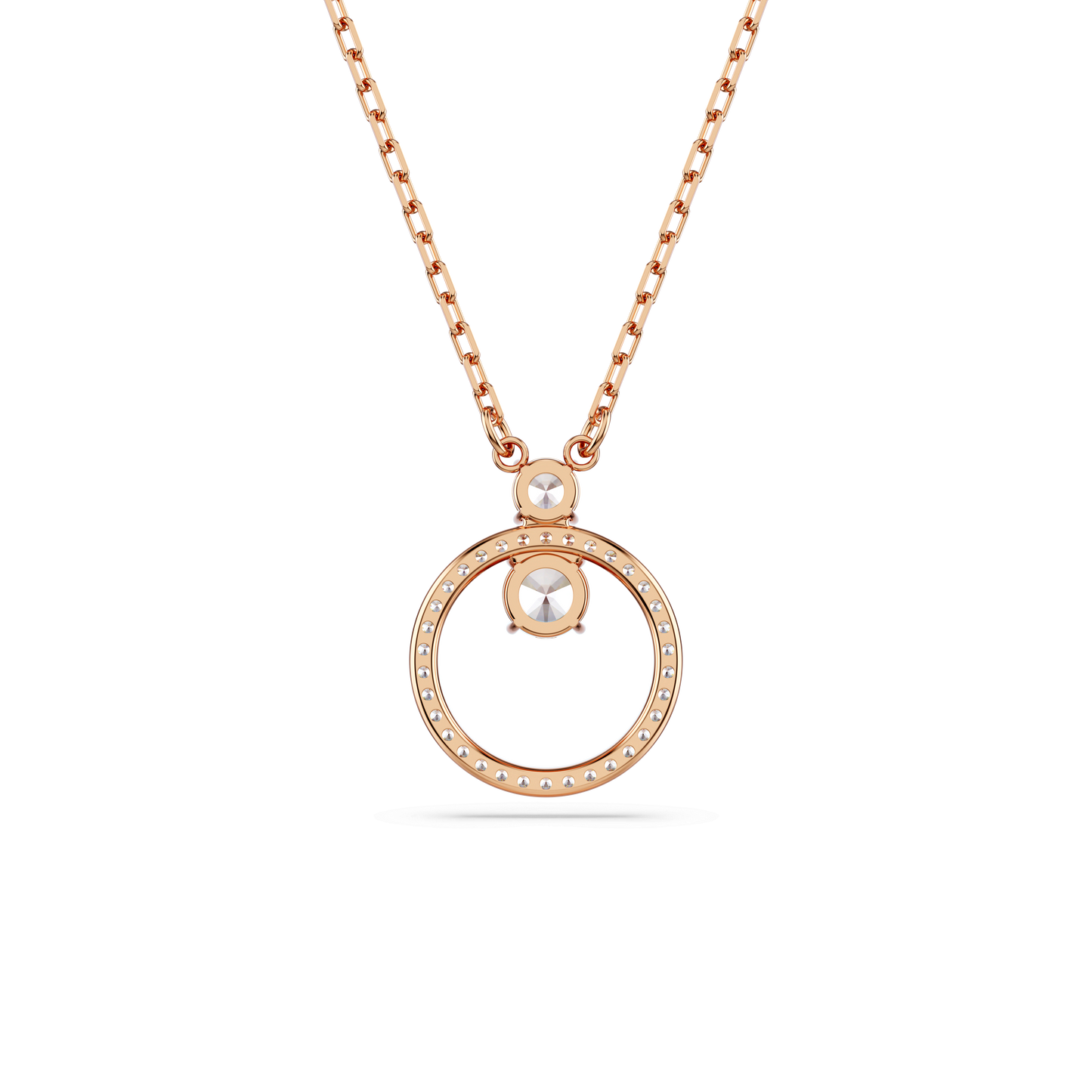 Constella pendant, Pavé, Round cut, White, Rose gold-tone plated 5692266