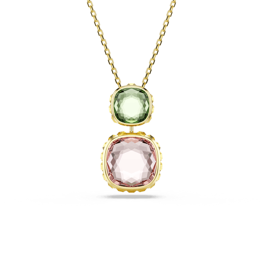 Chroma pendant, Cushion cut, Multicolored, Gold-tone plated 5692496