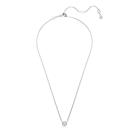 Imber pendant, Round cut, White, Rhodium plated 5696039