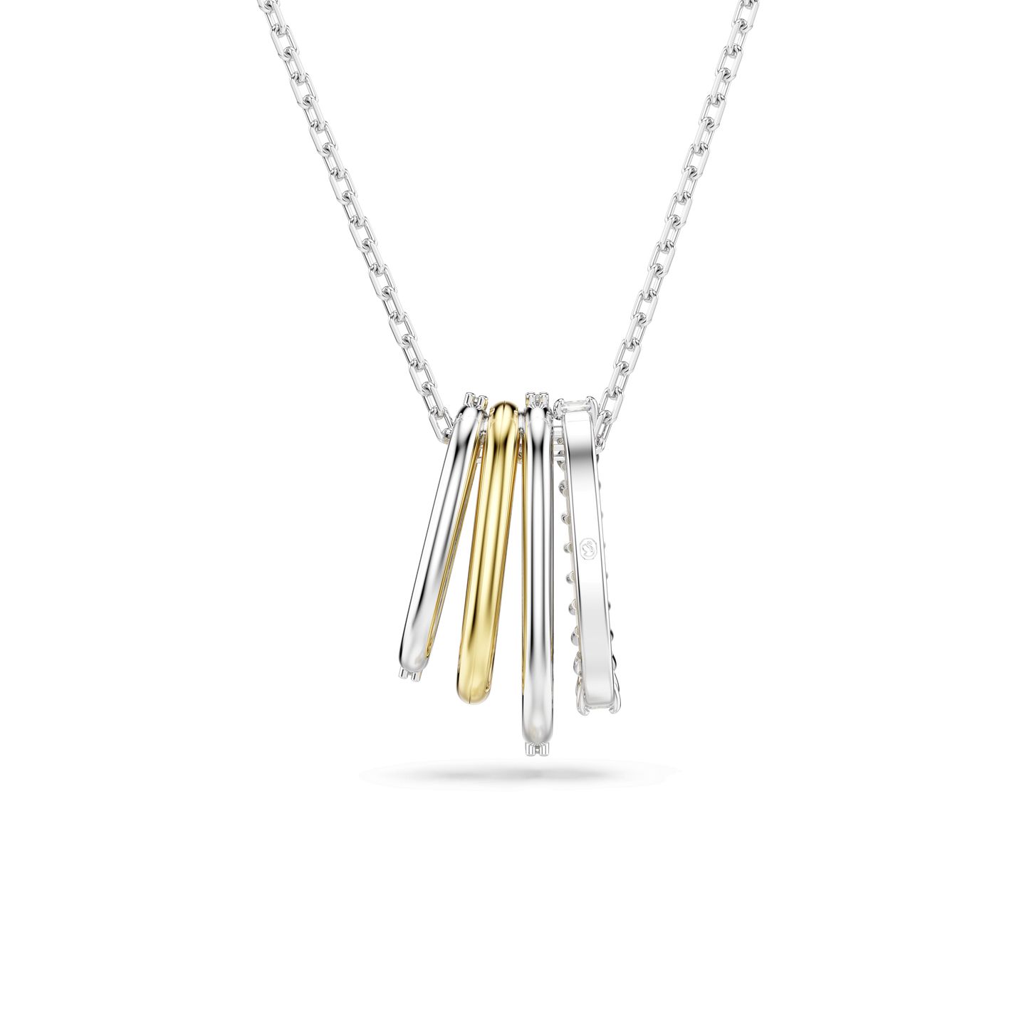 Hyperbola pendant, Mixed cuts, White, Mixed metal finish 5696626