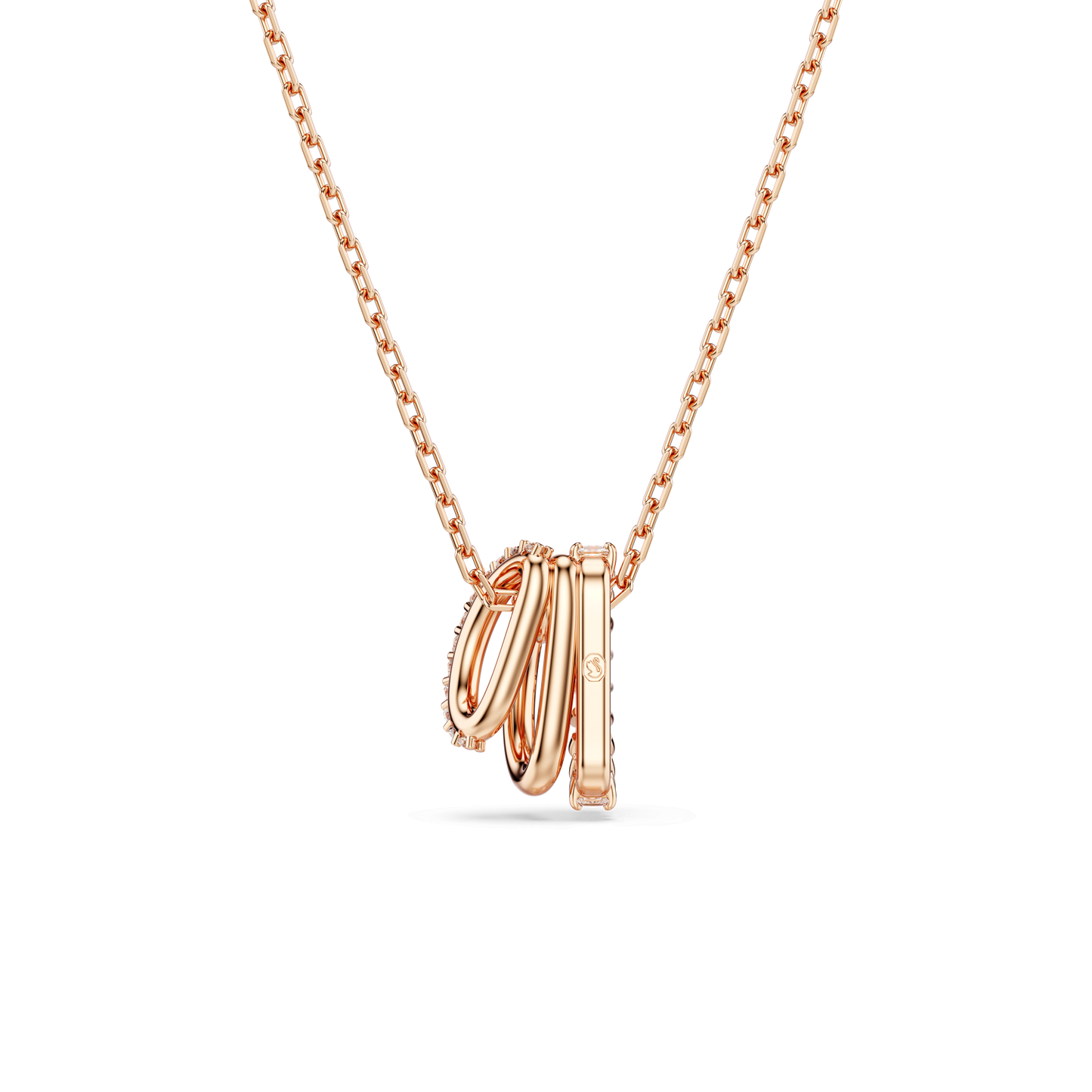 Hyperbola pendant, Mixed cuts, White, Rose gold-tone plated 5701494