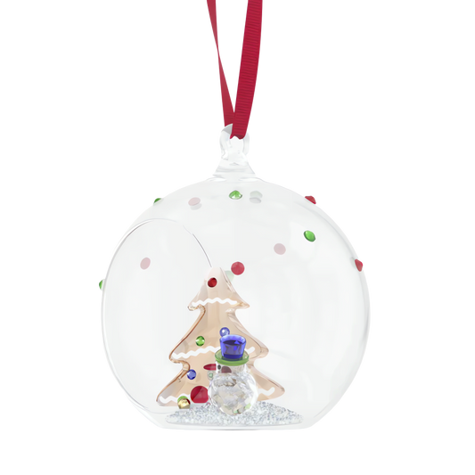 Holiday Cheers Tree and Snowman Ball Ornament 5701509