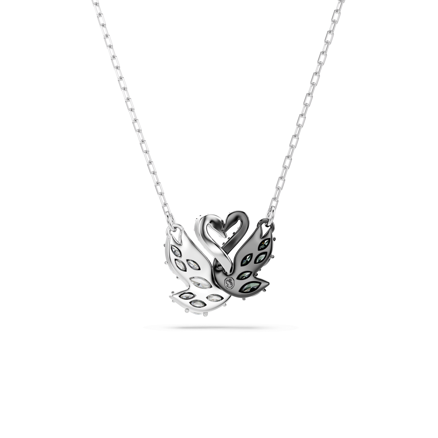 Swan pendant, Swan, Black, Mixed metal finish 5705721