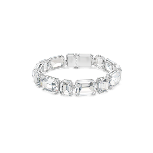 Millenia bracelet, Octagon cut, White, Rhodium plated 5705770