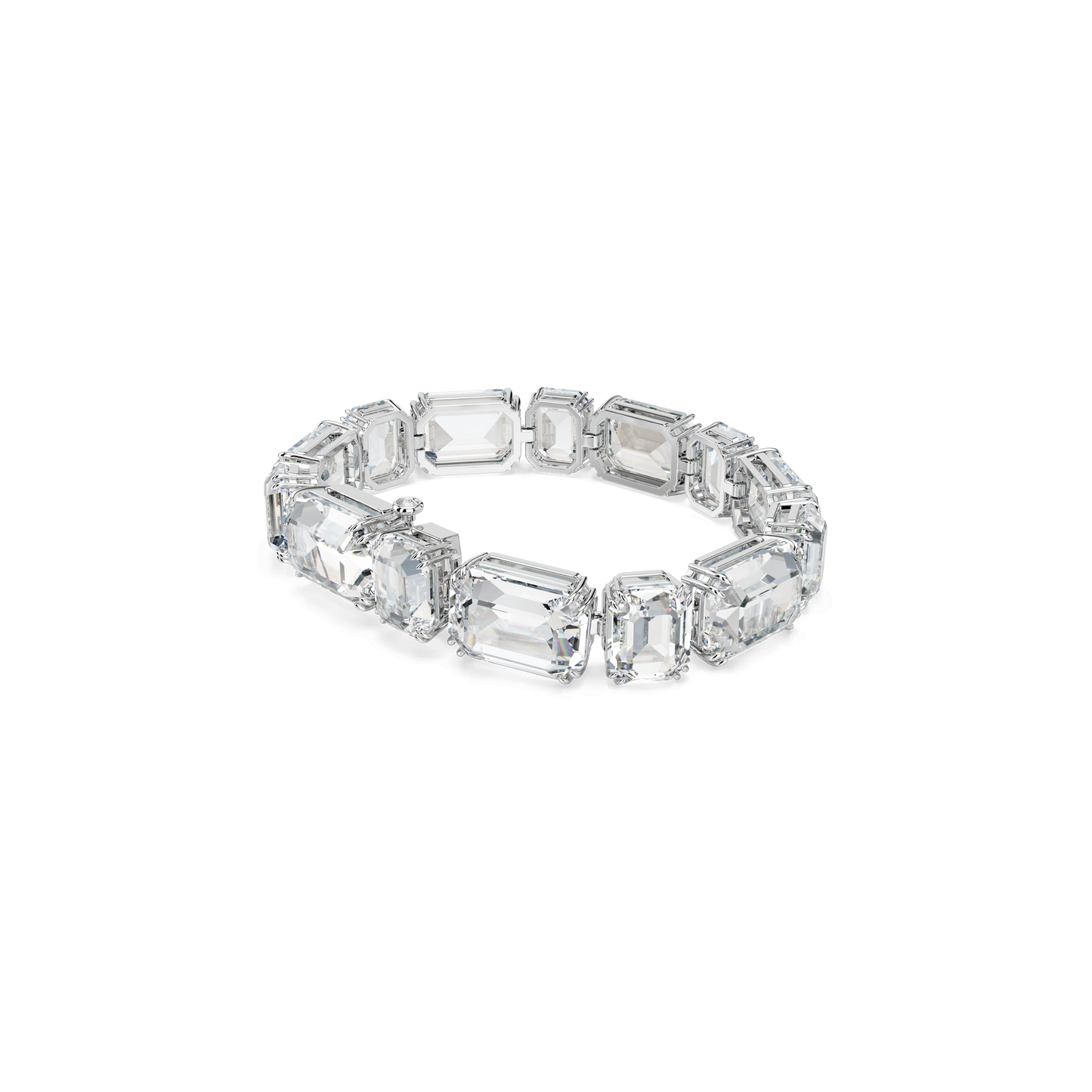 Millenia bracelet, Octagon cut, White, Rhodium plated 5705770