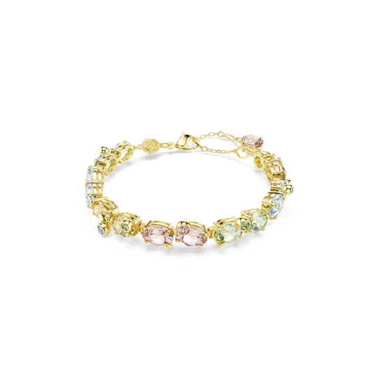 Gema bracelet, Mixed cuts, Multicolored, Gold-tone plated 5705808