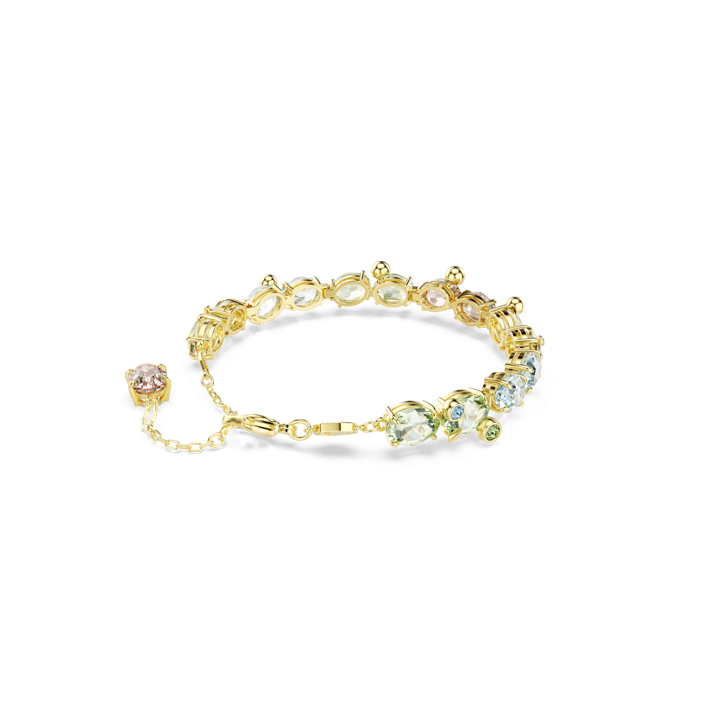 Gema bracelet, Mixed cuts, Multicolored, Gold-tone plated 5705808