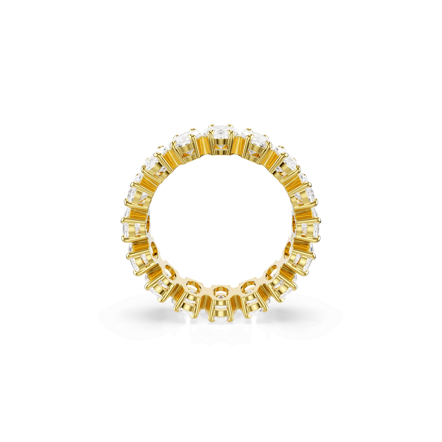 Matrix ring, Oval cut, White, Gold-tone plated 5707192