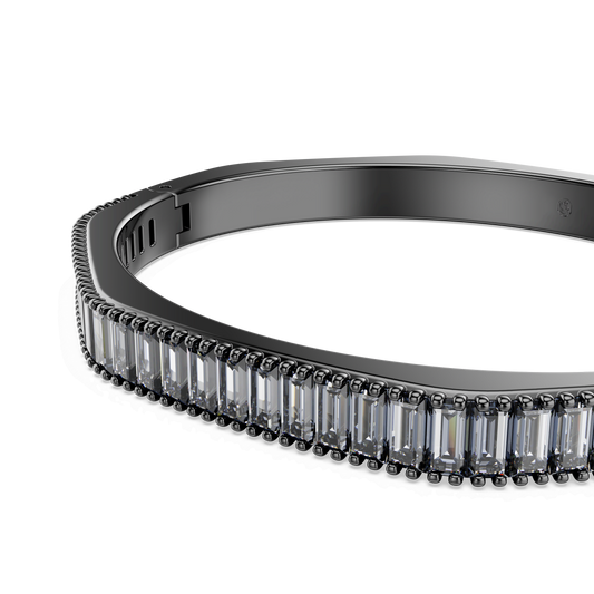Matrix bangle, Baguette cut, Octagon shape, Gray, Ruthenium plated 5720366