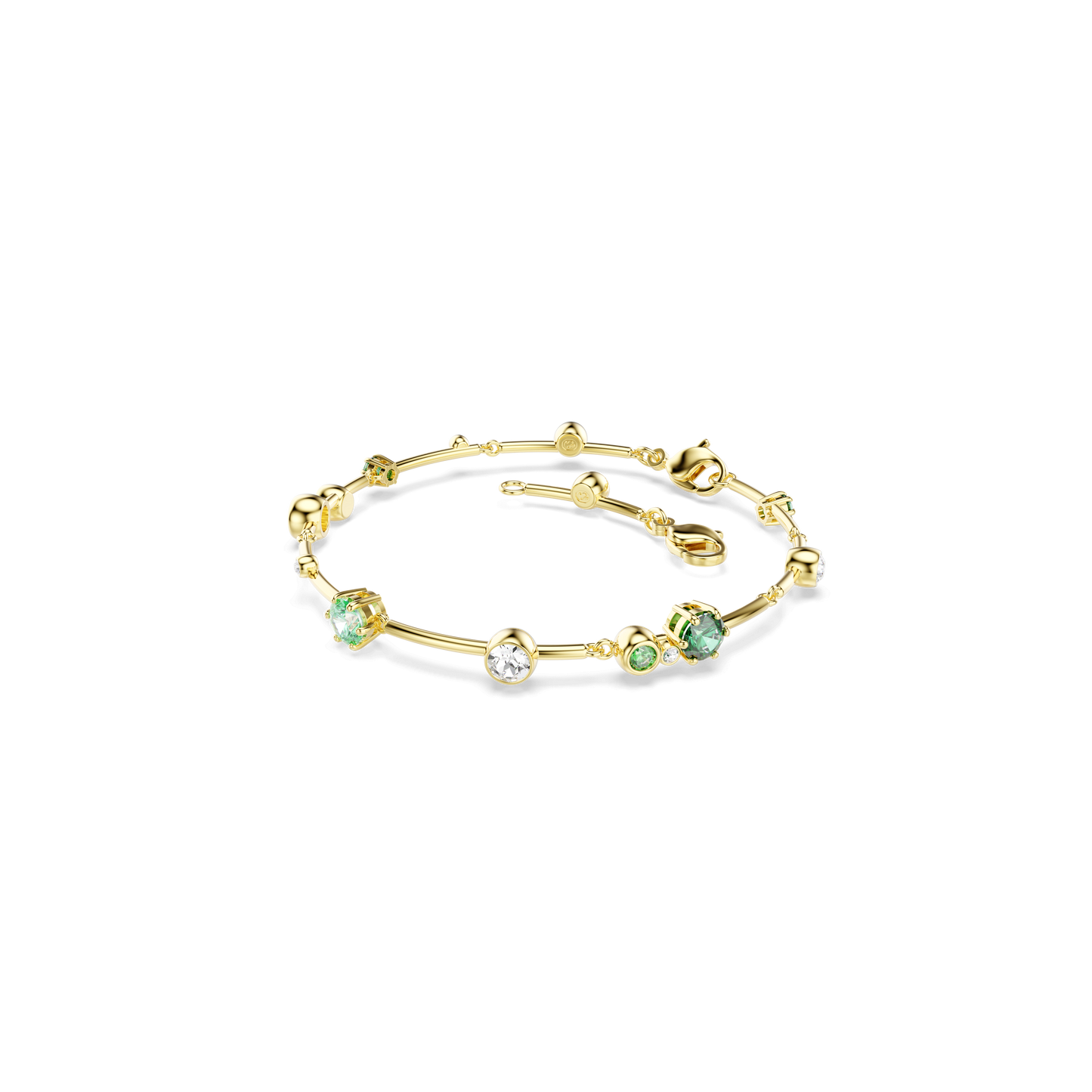 Constella bracelet, Mixed cuts, Green, Gold-tone plated 5722478