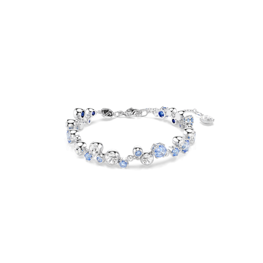 Constella bracelet, Mixed cuts, Blue, Rhodium plated 5722479