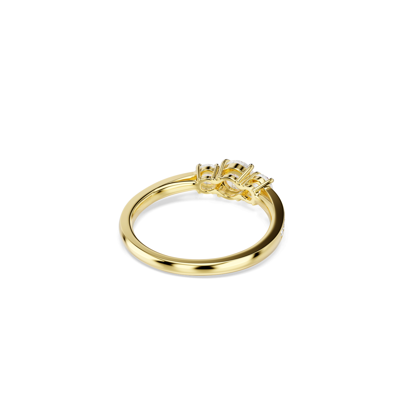Stilla Attract ring, Round cut, White, Gold-tone plated 5723291