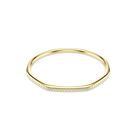 Dextera bangle, Octagon shape, Round cut, White, Gold-tone plated 5724582