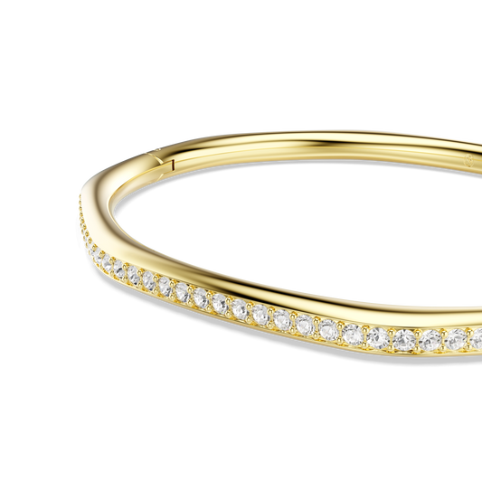 Dextera bangle, Octagon shape, Round cut, White, Gold-tone plated 5724582