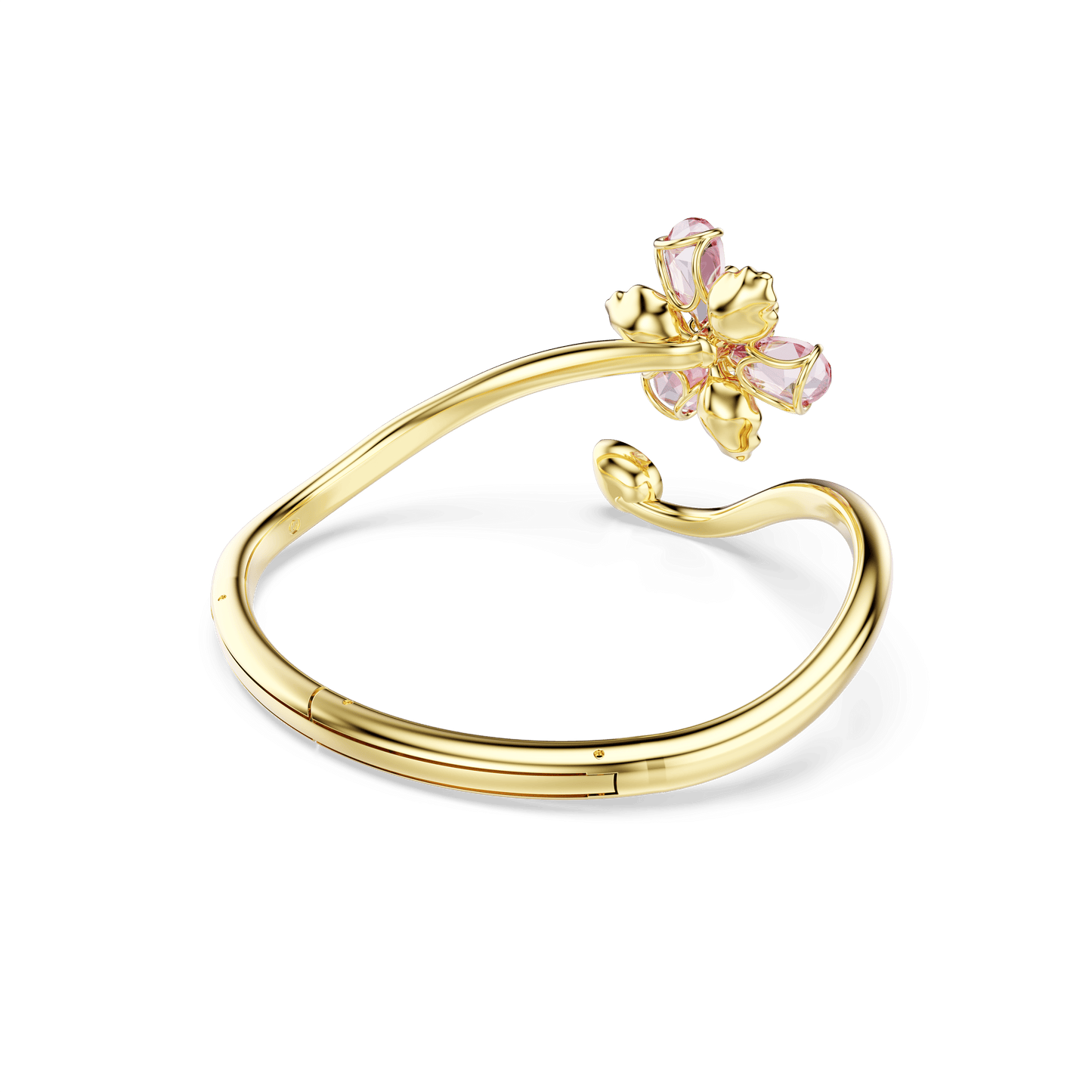 Bangle, Mixed cuts, Flower, Multicolored, Gold-tone plated 5724740