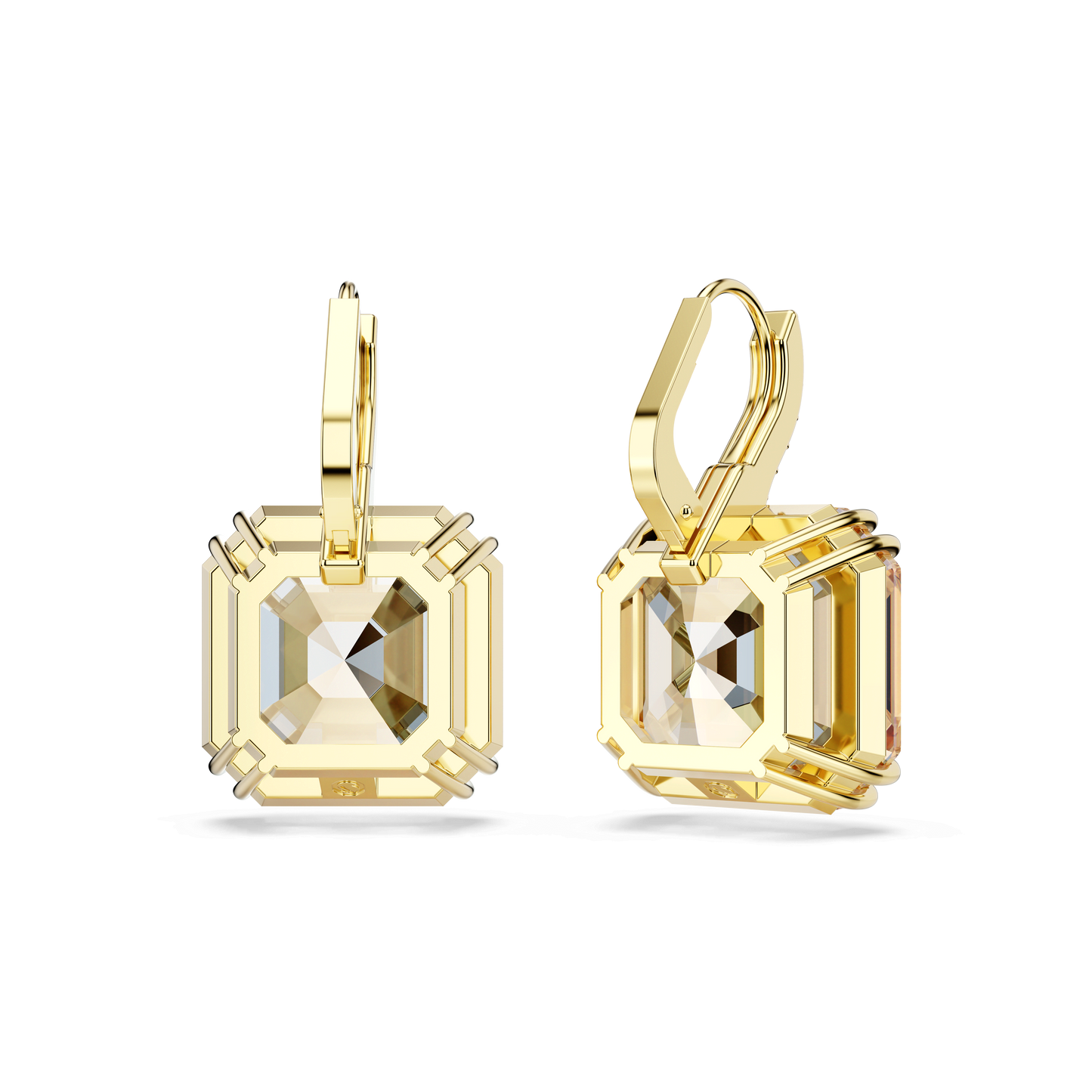 Millenia drop earrings, Mixed cuts, Caramel, Gold-tone plated 5725744