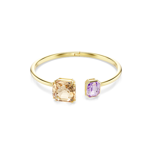 Millenia bangle, Octagon cut, Multicolored, Gold-tone plated 5725755
