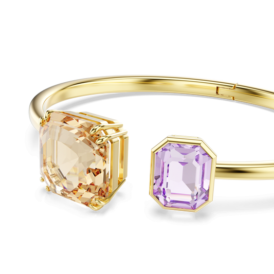 Millenia bangle, Octagon cut, Multicolored, Gold-tone plated 5725755