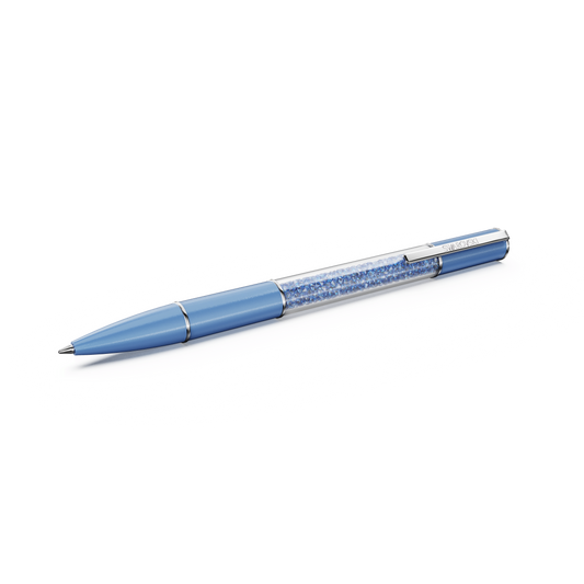 Crystalline ballpoint pen, ReCreated™ crystals, Blue, Blue lacquered, Chrome plated 5732972