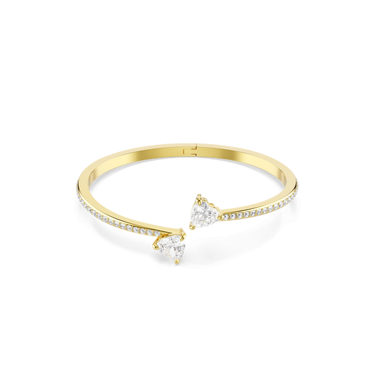 Mesmera bangle, Heart, White, Gold-tone plated 5733512