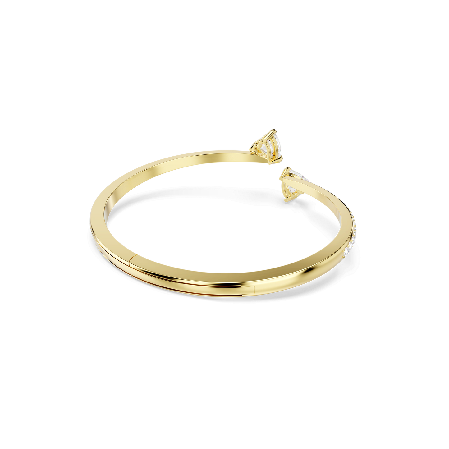 Mesmera bangle, Heart, White, Gold-tone plated 5733512