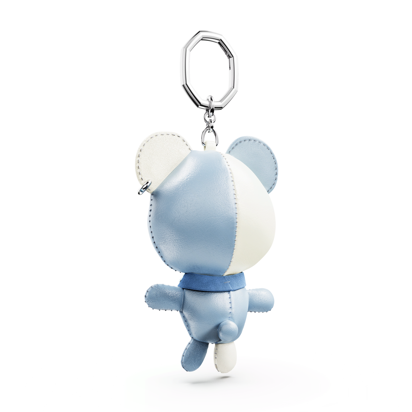 Teddy bag charm, Bear, Blue, Rhodium plated 5733771
