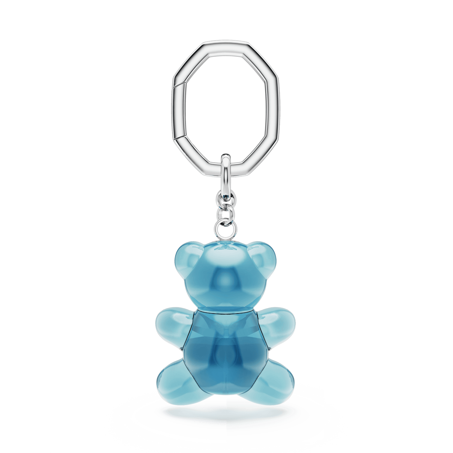 Teddy key ring, Bear, Blue, Rhodium plated 5733826
