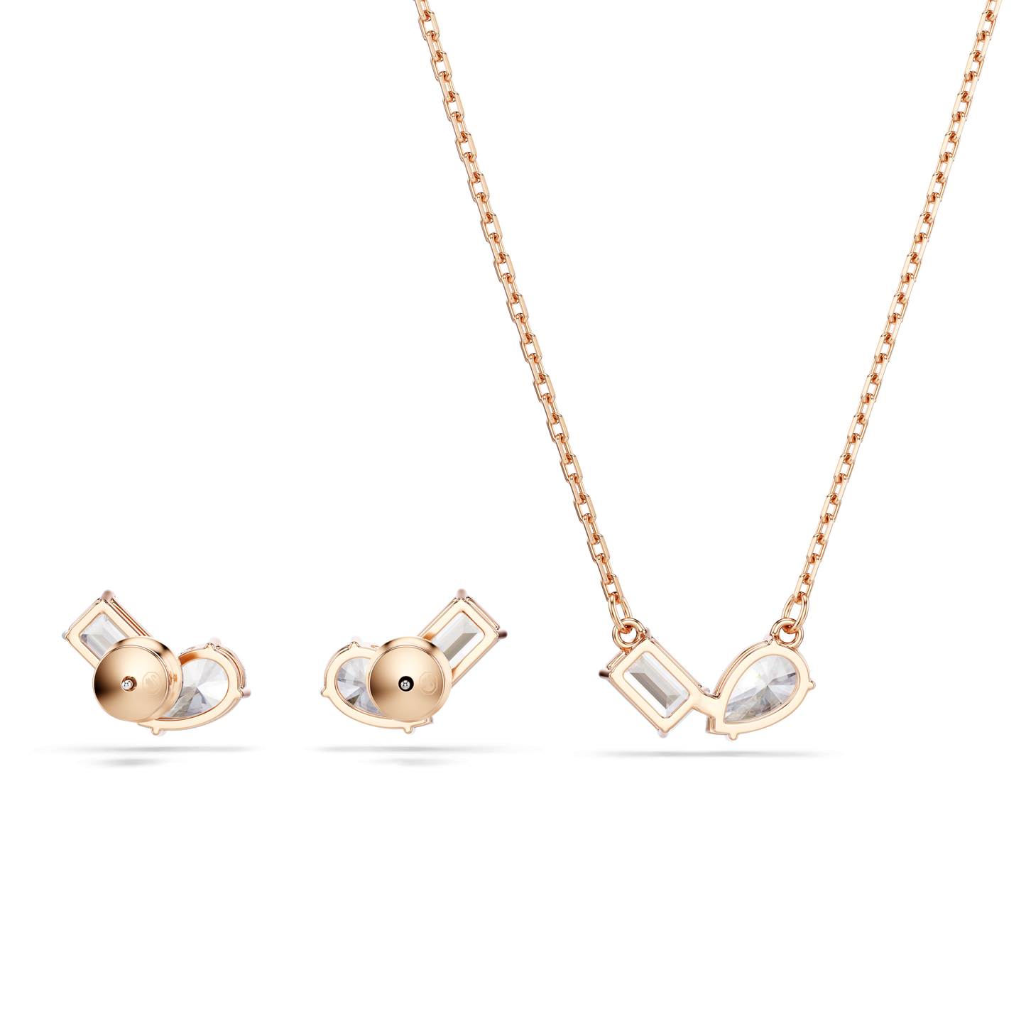 Mesmera set, Pear cut, Octagon cut, White, Rose gold-tone plated 5734246