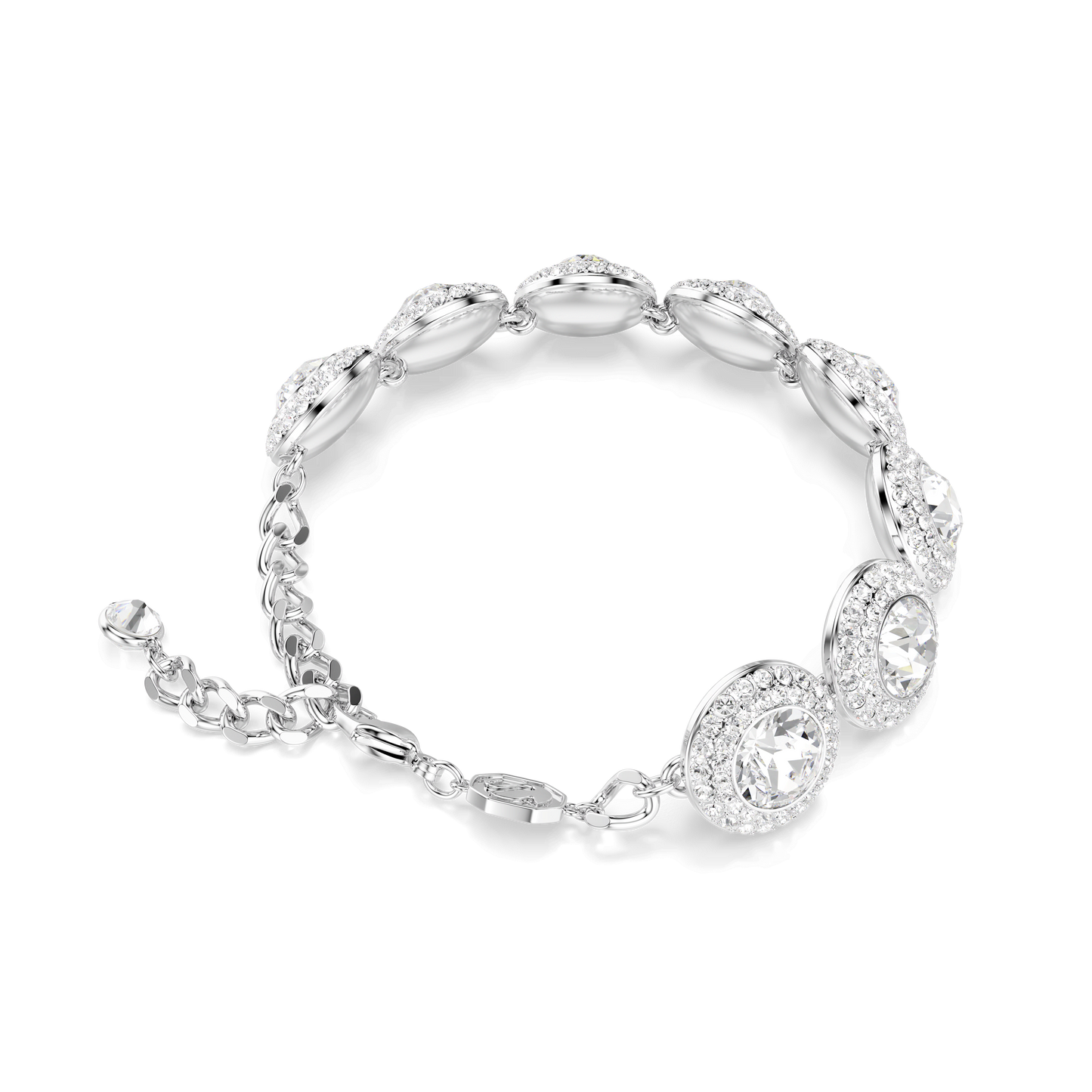 Una Angelic bracelet, White, Rhodium plated 5735343