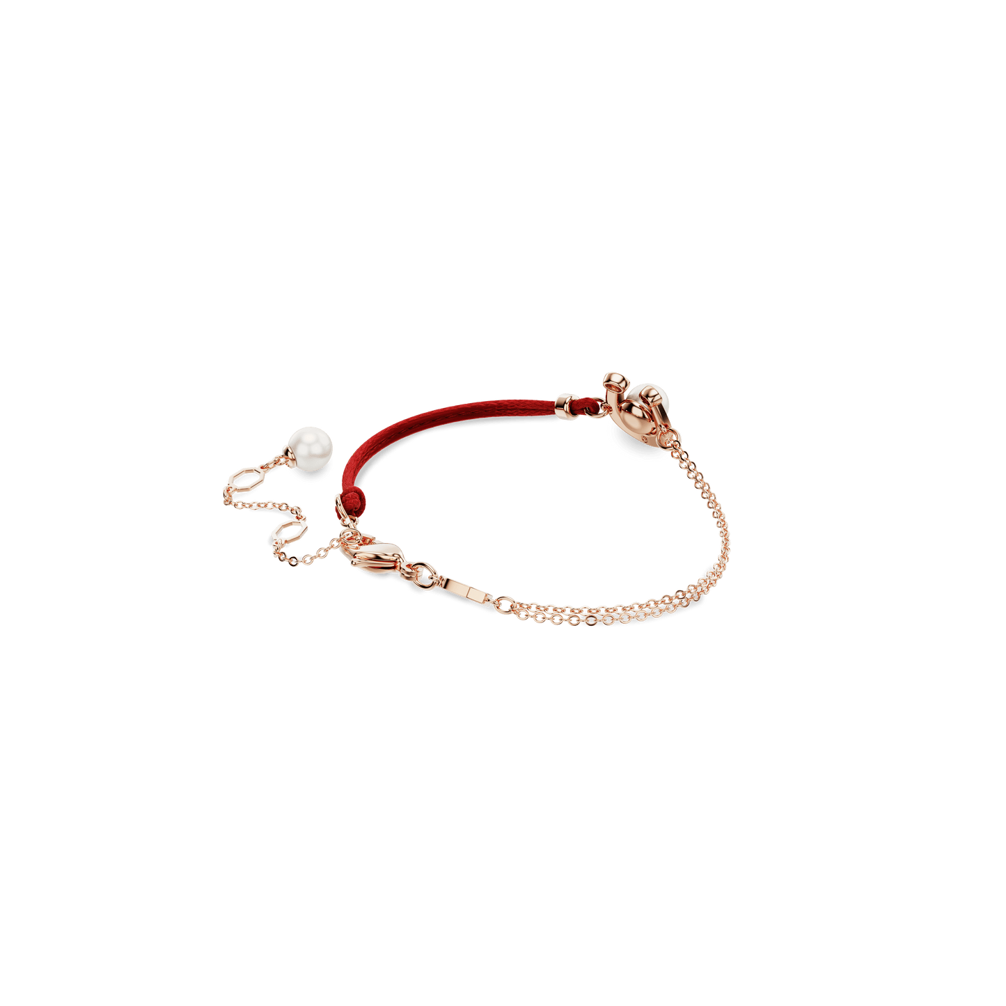 Symbolica bracelet, Crystal pearl, Pavé, Horse shoe, White, Rose gold-tone plated 5736976