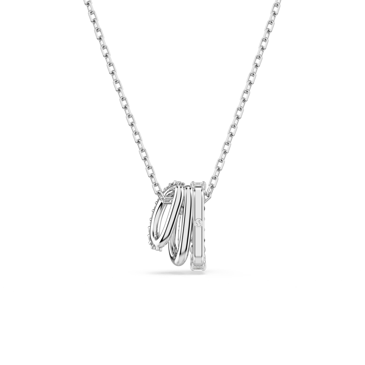 Hyperbola pendant, Round cut, White, Rhodium plated 5737064
