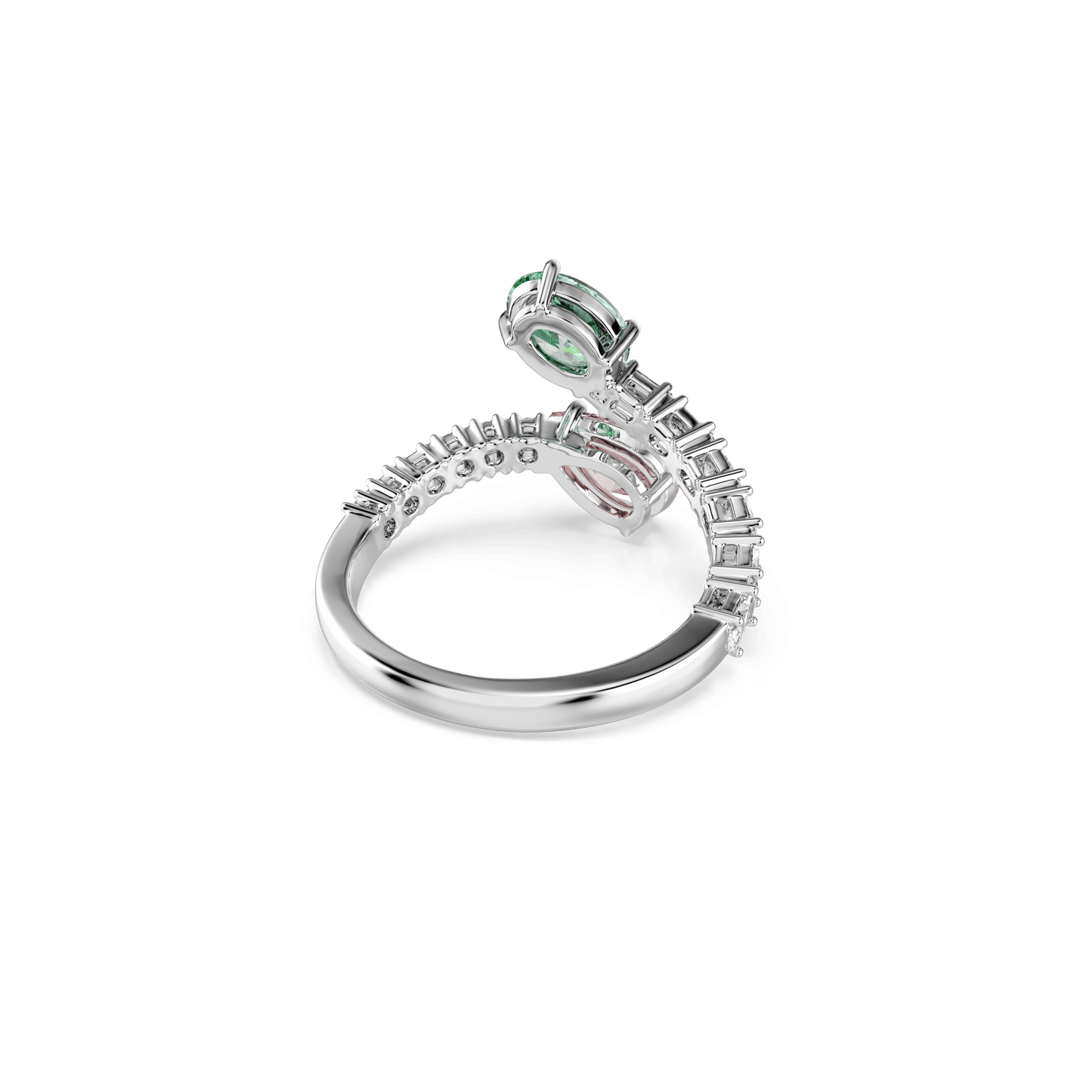 Ariana Grande x Swarovski open ring, Mixed cuts, Multicolored, Rhodium plated 5737375