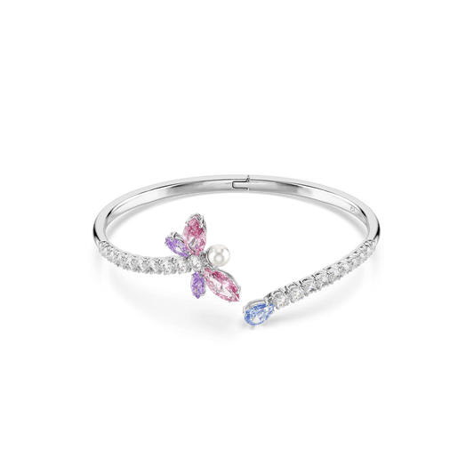Ariana Grande x Swarovski bangle, Mixed cuts, Dragonfly, Multicolored, Rhodium plated 5737401