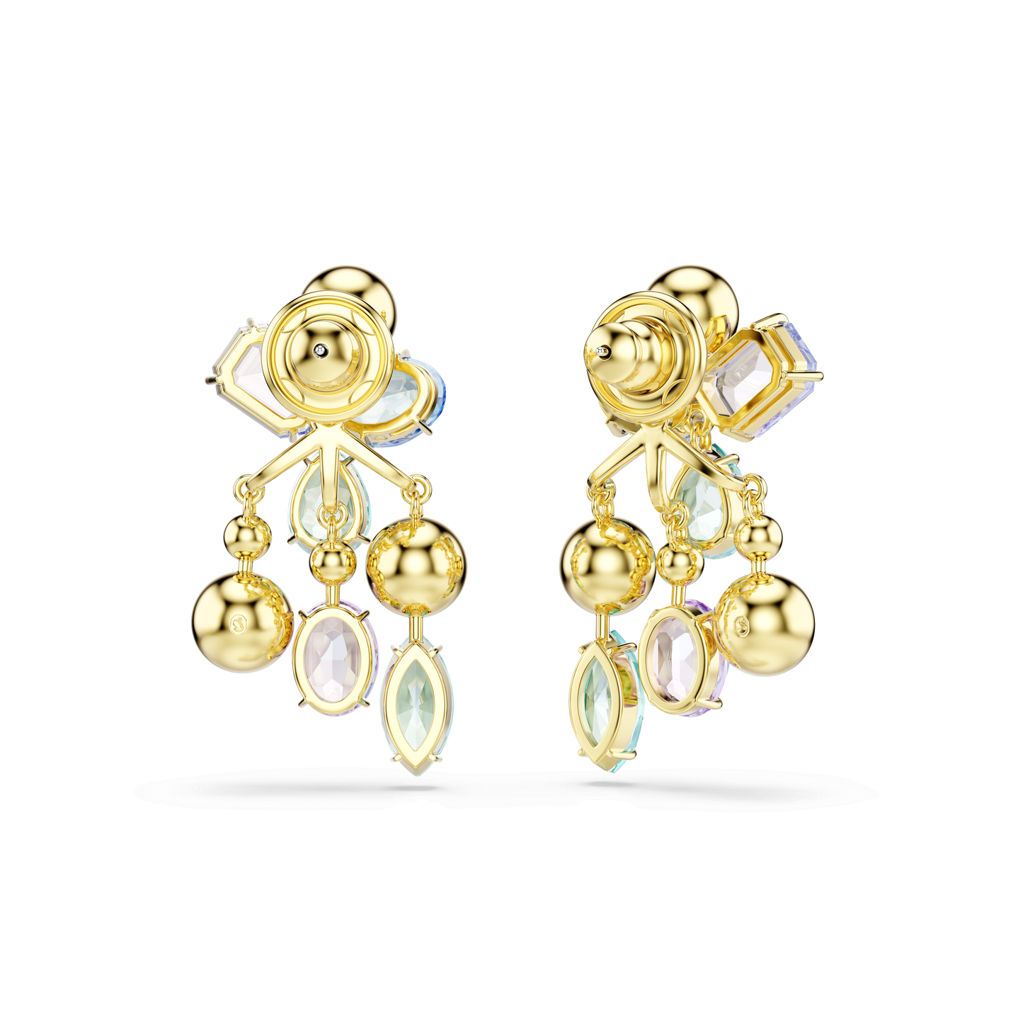 Gema earring jackets, Mixed cuts, Multicolored, Gold-tone plated 5737450